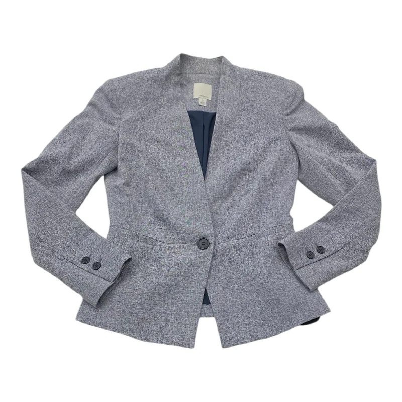 Blazer By Halogen In Blue, Size: 0p Women's Leather Blazer