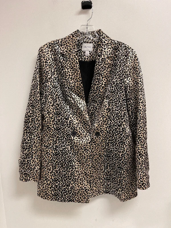 Blazer By Nine West In Animal Print, Size: S Women's Handmade Blazer