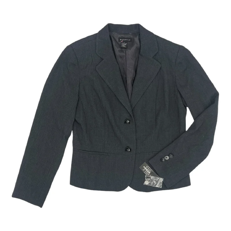 Blazer By Rafaella In Grey, Size:L Women's Simple Jacket