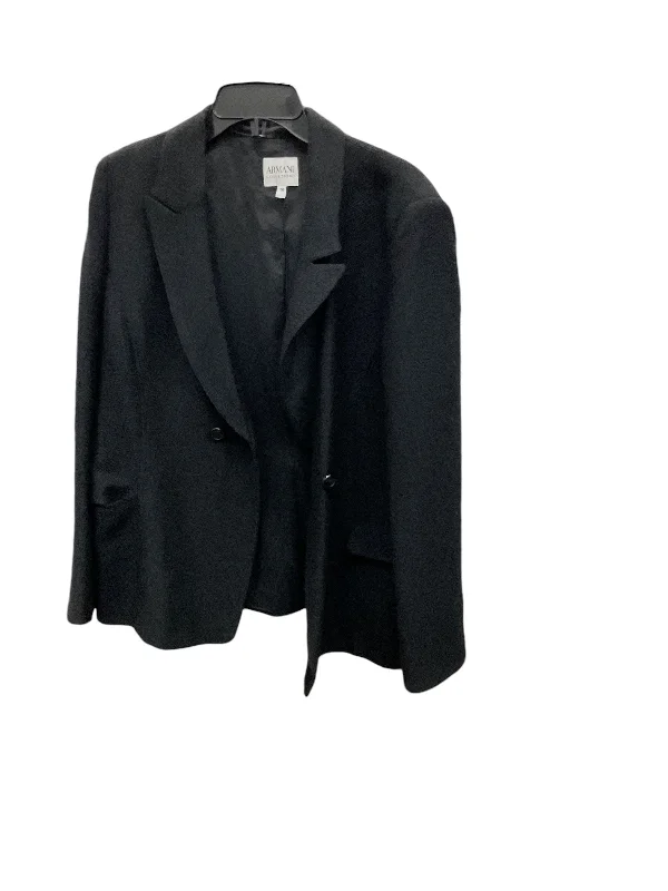 Blazer Designer By Armani Collezoni In Black, Size: 16 Women's Warm Suit