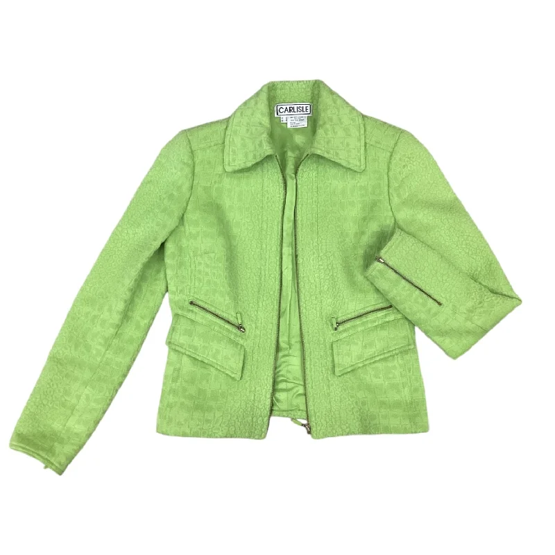 Blazer Designer By Carlisle In Green, Size: 2 Women's Elegant Jacket
