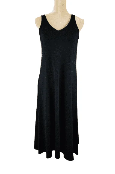 Eileen Fisher women's black long dress size XS Tunics Ceremony elegant