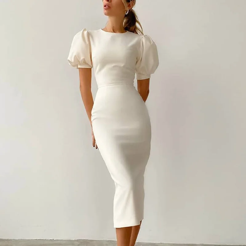 Elegant High Waist Sheath Dresses Tunics Practical easy-care
