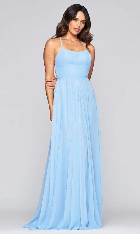 Faviana - S10233 String Back Empire Waist A-Line Chiffon Dress Tunics Hiking breathable