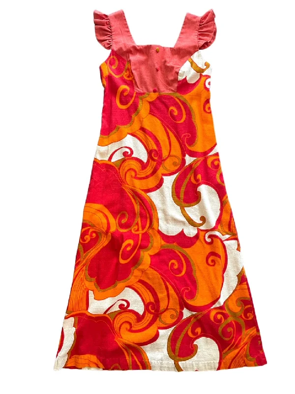 Hawaiian long dress empire Waist empire