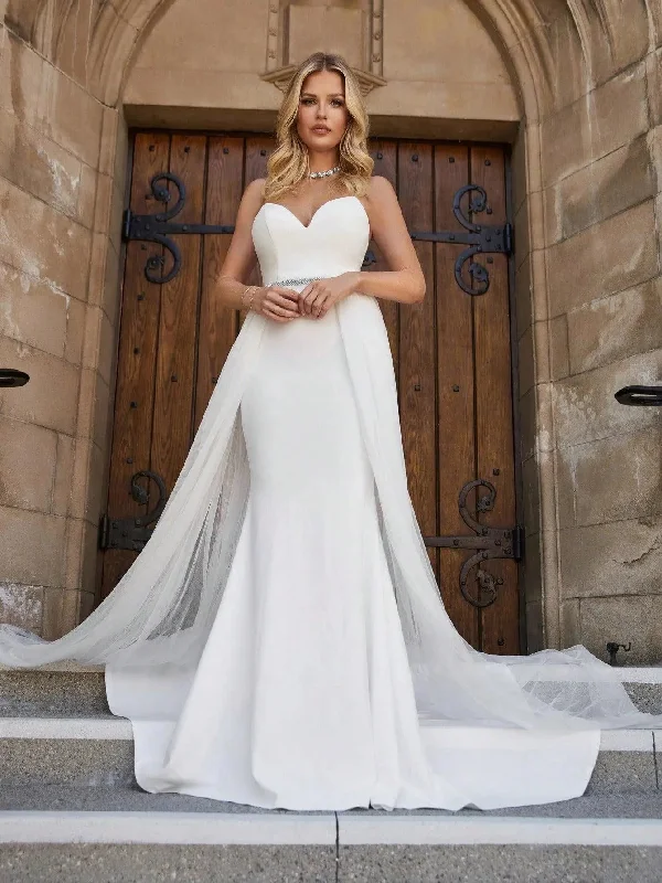 Mesh Overlay Rhinestone Waistband Tube Wedding Dress Tunics Formal black