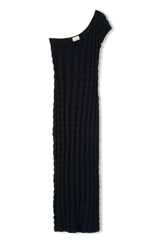 Midnight Textured Knit Dress Tunics Versatile all-occasion