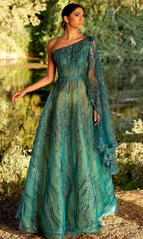 MNM Couture K3932 - Long Cape Sleeve Prom Gown Tunics Summer linen