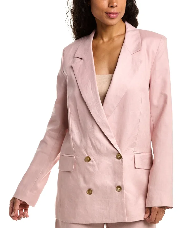 Nicholas Ayla Double-Breasted Linen Blazer Women's Elegant Blazer
