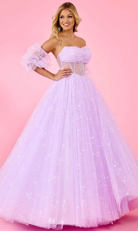 Rachel Allan 70661 - Strapless Illusion Waist Prom Gown Tunics Custom made