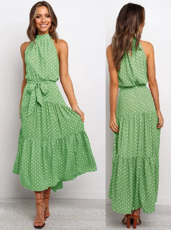 Sexy Halter Strapless Long Dress Vacation Clothes For Women Tunics Luxurious high-end Sexy Halter Strapless Long Dress Vacation Clothes For Women Tunics Luxurious high-end