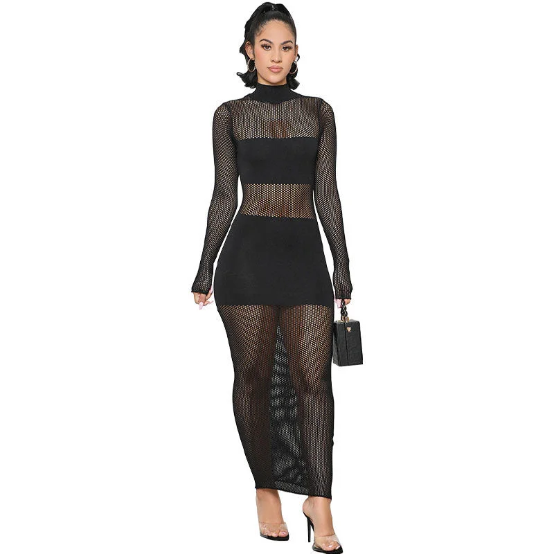 Sexy See Though Long Dresses Tunics Designer luxury