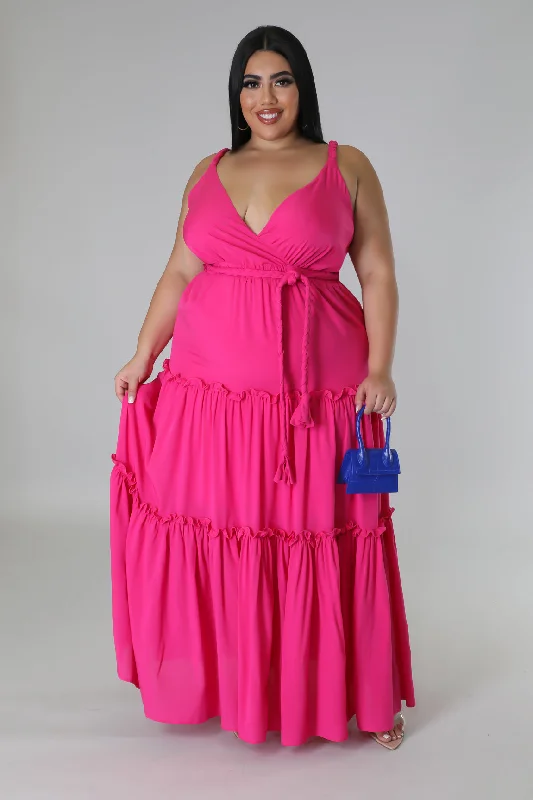 Show off Strappy Tie Waist Dress - (PLUS SIZE ONLY) Casual Short Summer