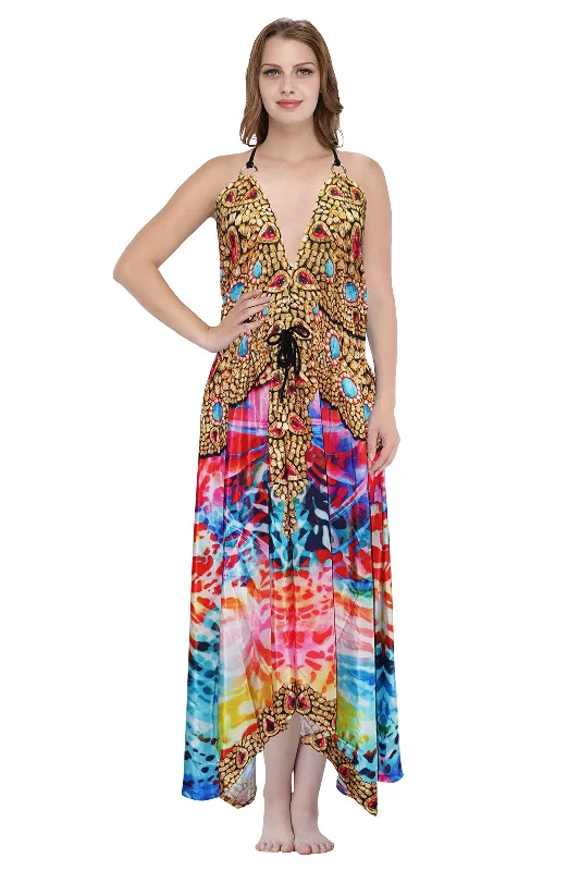 Silky Long Dress Square Neckline Feminine