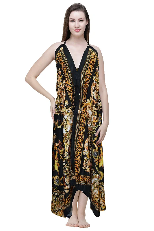 Silky Long Dress Boatneck Modish Everyday