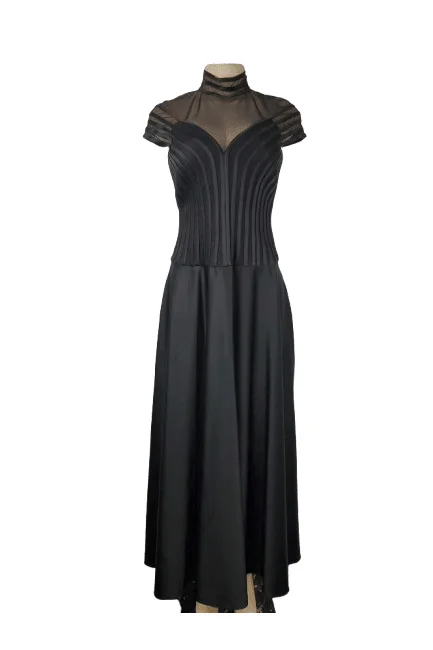 JS Collection Petite women's black long dress size 6 Tunics Trendy modern