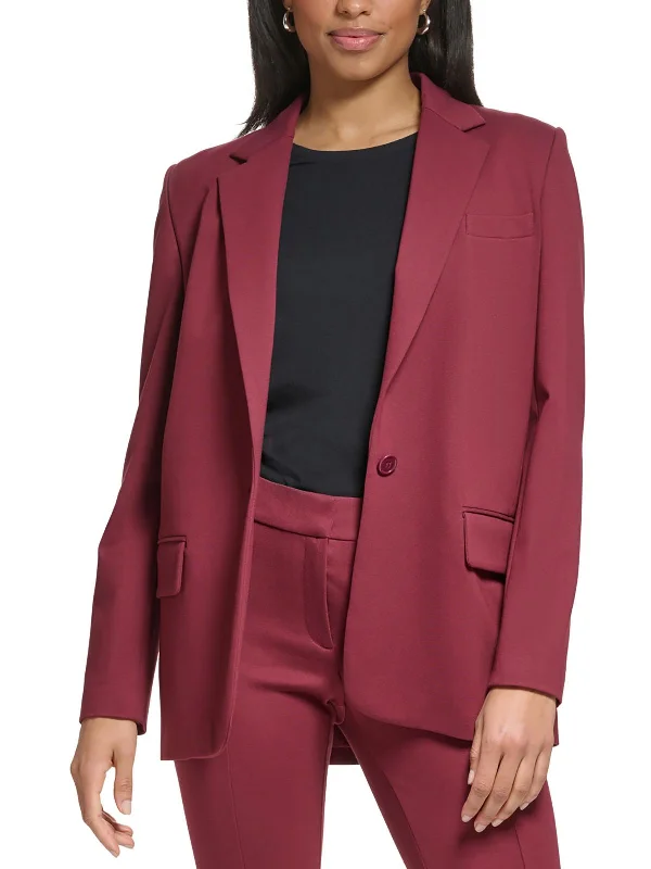 Womens Crepe One-Button Blazer Women's Unique Blazer