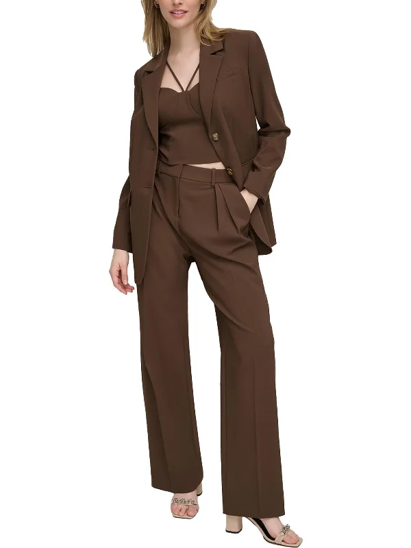 Womens Crepe Suit Separate Two-Button Blazer Women's Vintage Jacket