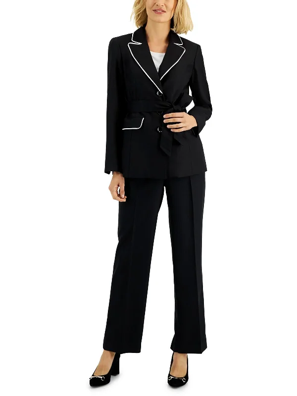 Womens Herringbone Office Two-Button Blazer Winter Women's Blazer