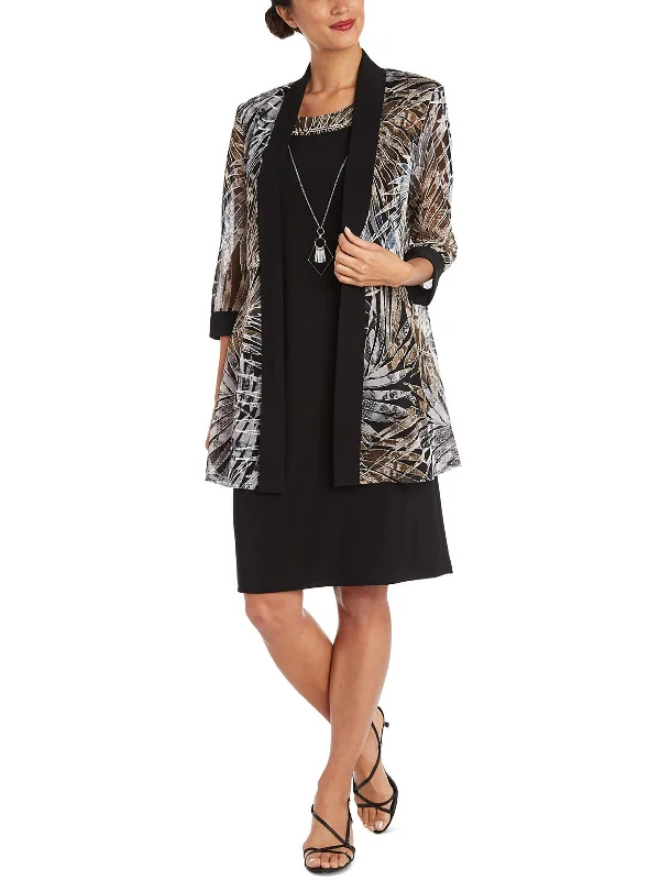 Womens Printed Mesh Duster Blazer Women's Elegant Blazer
