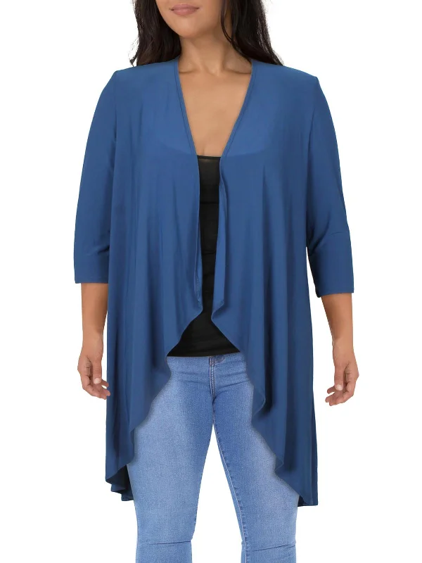 Womens Solid Polyester Duster Blazer Women's Classic Blazer
