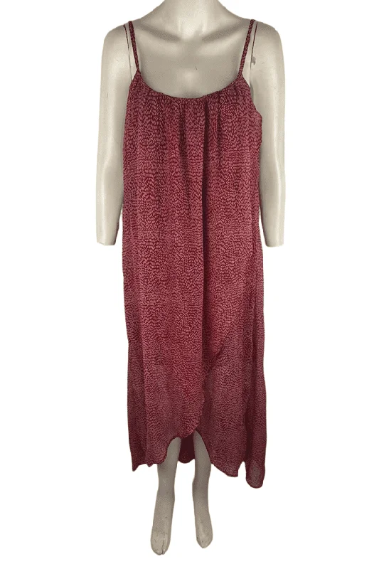 H&M women's wine sleeveless long dress size 14 Tunics Luxurious high-end