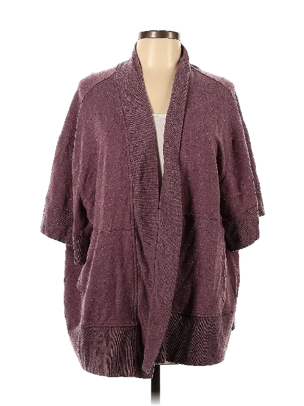 Cardigan Solid Color Striped Floral Print