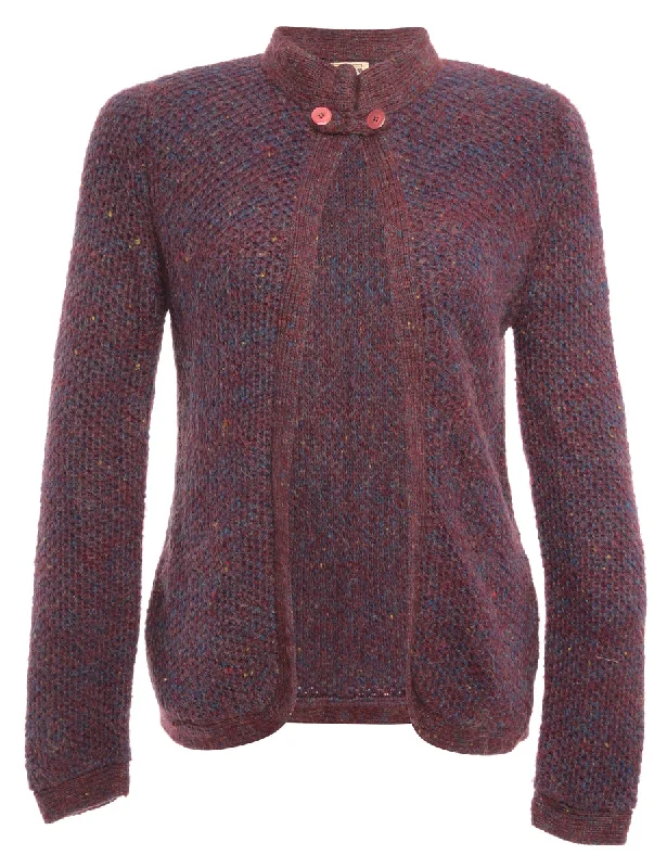 Maroon Cardigan - S Wool Cardigan Cotton Cardigan Cashmere Cardigan