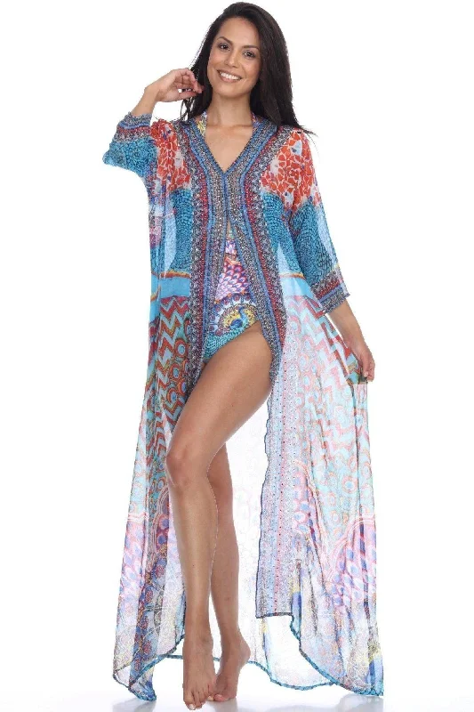 Women's Flowy Kimono Cardigan Open Front Maxi Dress Cover Up Button Cardigan Zip Cardigan Pullover Cardigan