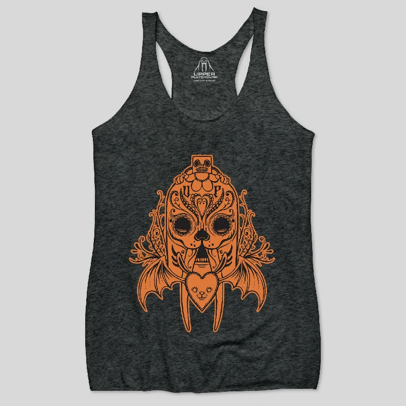 SUGAR SKULLRUS WOMEN'S RACERBACK TANK open back tank