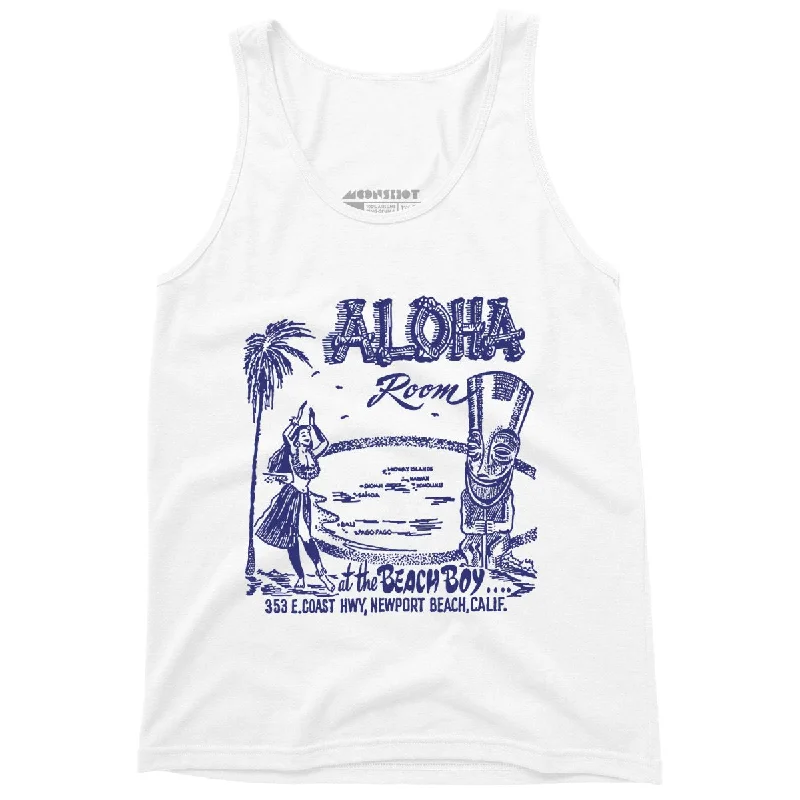 Aloha Room - Newport Beach, CA - Vintage Tiki Bar - Unisex Tank Top graphic tank top Aloha Room - Newport Beach, CA - Vintage Tiki Bar - Unisex Tank Top graphic tank top