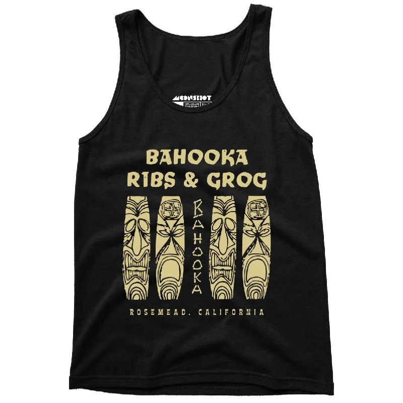 Bahooka Ribs & Grog - Rosemead, CA - Vintage Tiki Bar - Unisex Tank Top peekaboo tank top Bahooka Ribs & Grog - Rosemead, CA - Vintage Tiki Bar - Unisex Tank Top peekaboo tank top