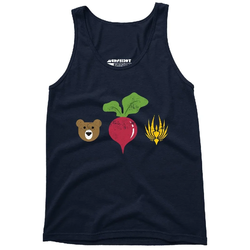 Bears Beets Battlestar Galactica - Unisex Tank Top cherry red tank