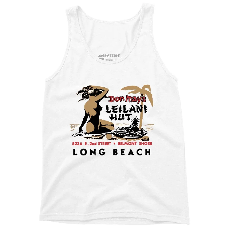 Don May's Leilani Hut - Belmont Shore, CA - Vintage Tiki Bar - Unisex Tank Top sheer tank top Don May's Leilani Hut - Belmont Shore, CA - Vintage Tiki Bar - Unisex Tank Top sheer tank top