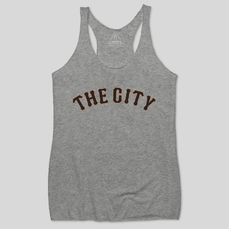 THE CITY WOMEN'S RACERBACK TANK crew neck tank