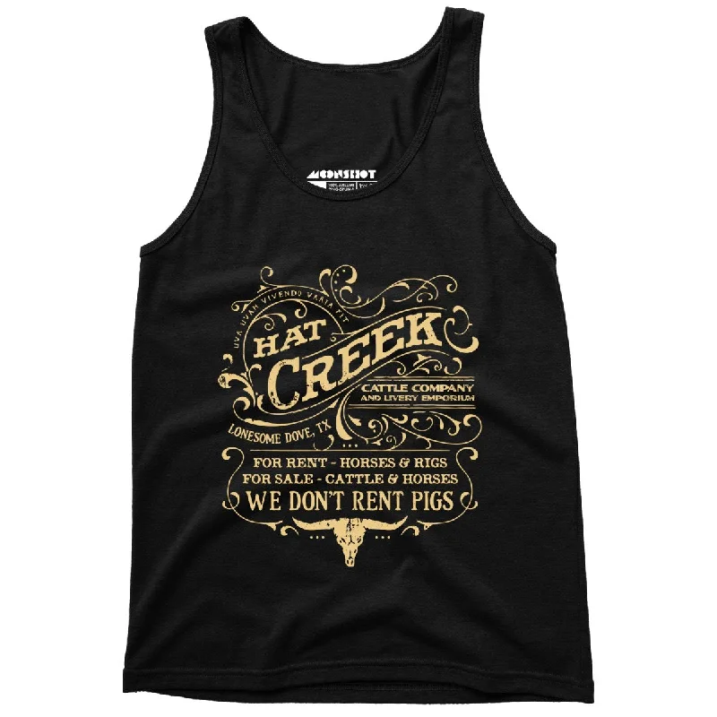 Hat Creek Cattle Company - Lonesome Dove, TX - Unisex Tank Top spandex blend tank