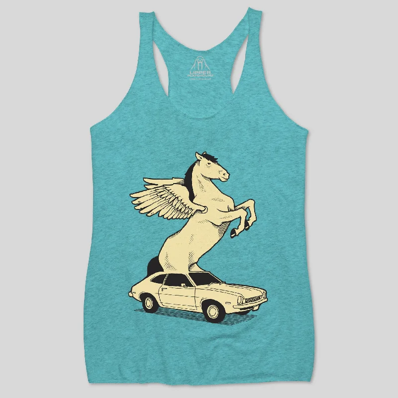 PONY POWER WOMEN'S RACERBACK TANK striped tank top