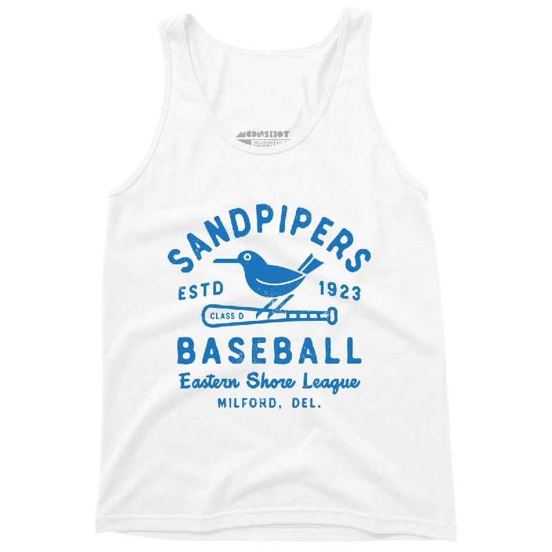 Milford Sandpipers - Delaware - Vintage Defunct Baseball Teams - Unisex Tank Top slim fit tank