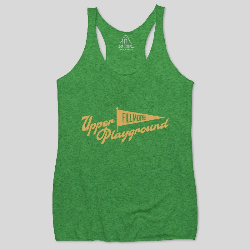 FILLMORE PENNANT WOMEN'S RACERBACK TANK cold shoulder tank