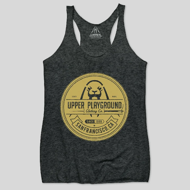 UP SEAL WOMEN'S RACERBACK TANK lounge tank top