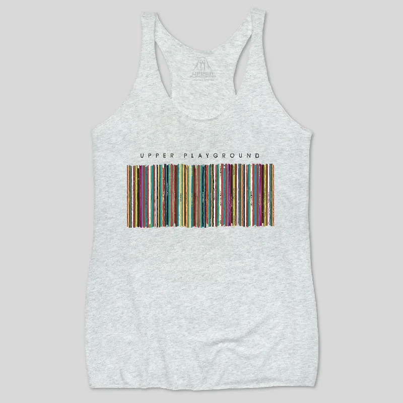 VINYLSHELF WOMEN'S RACERBACK TANK spandex blend tank