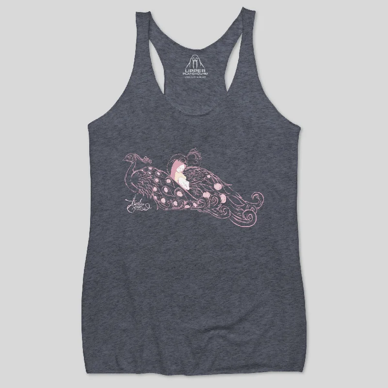 PEACOCK WOMEN'S RACERBACK TANK grey tank top
