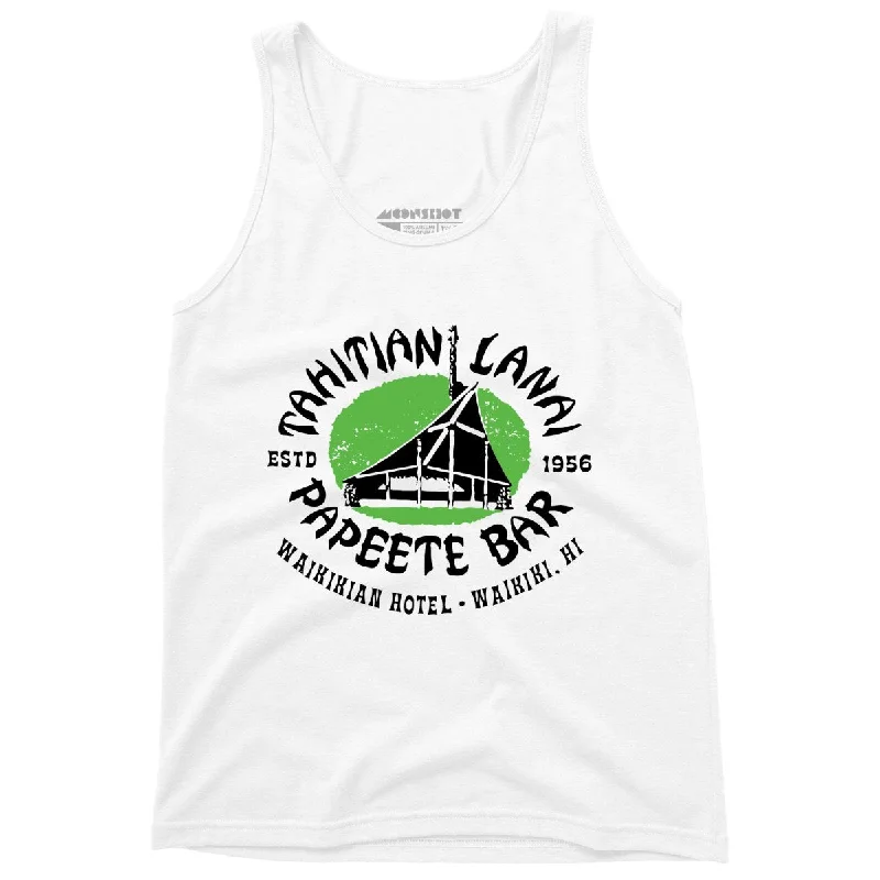 Tahitian Lanai Papeete Bar - Waikiki, HI - Vintage Tiki Bar - Unisex Tank Top casual tank top