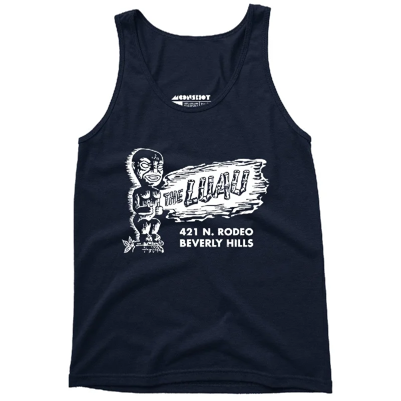 The Luau - Beverly Hills, CA - Vintage Tiki Bar - Unisex Tank Top floral tank top