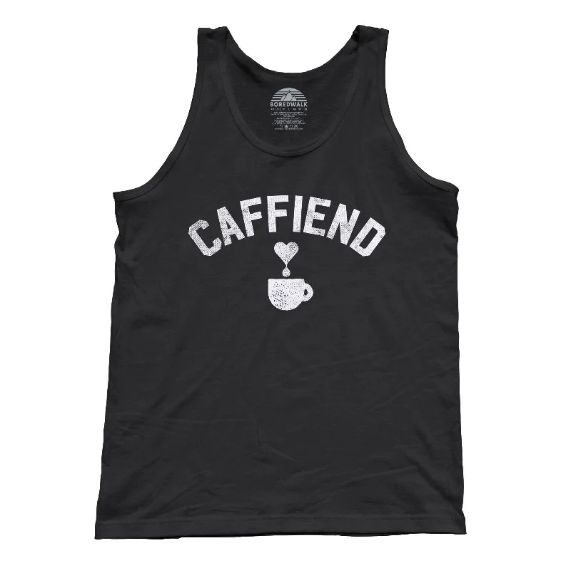 Unisex Caffiend Tank Top - Coffee Caffeine strapless tank top