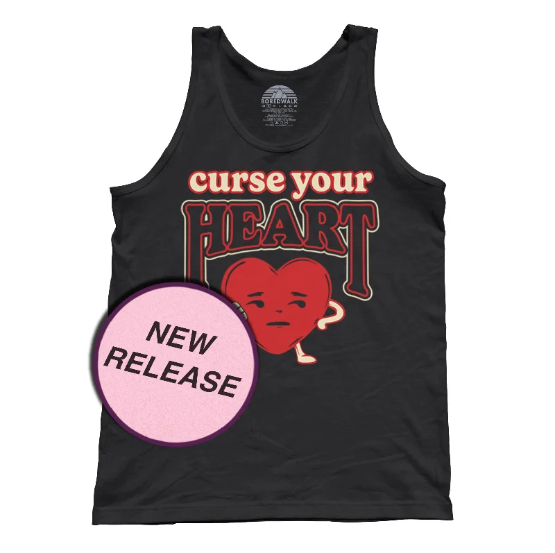 Unisex Curse Your Heart Tank Top solid color tank