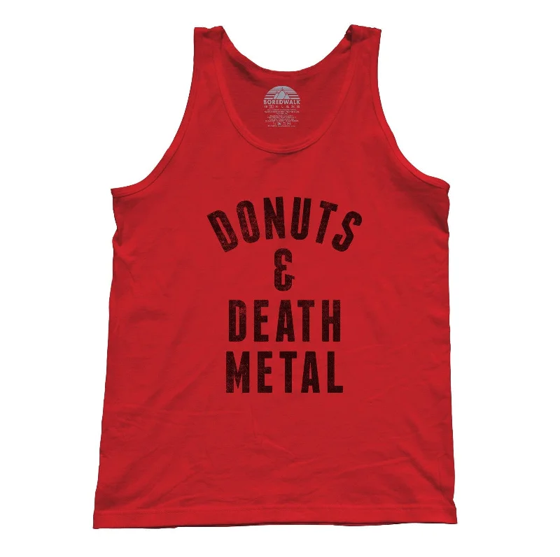 Unisex Donuts and Death Metal Tank Top fitted tank top