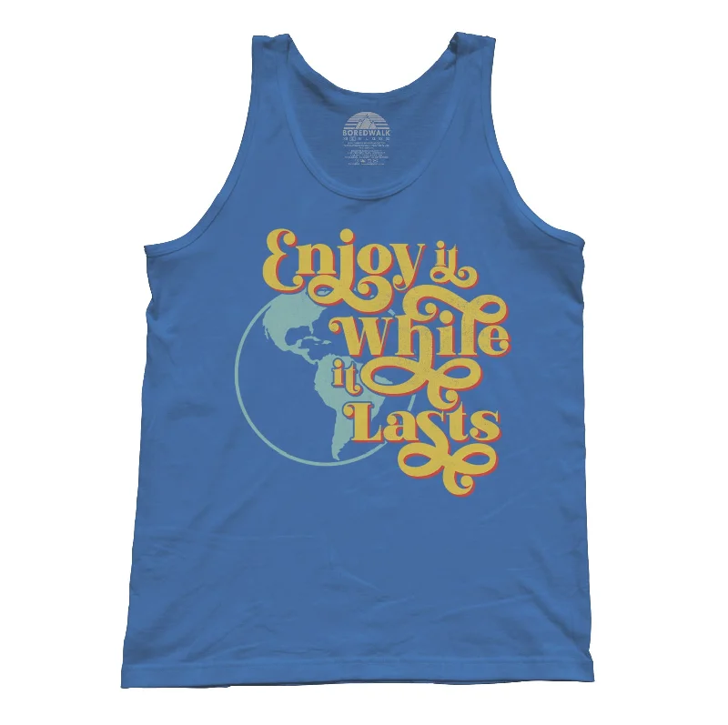 Unisex Enjoy It While It Lasts Earth Tank Top ivory tank top