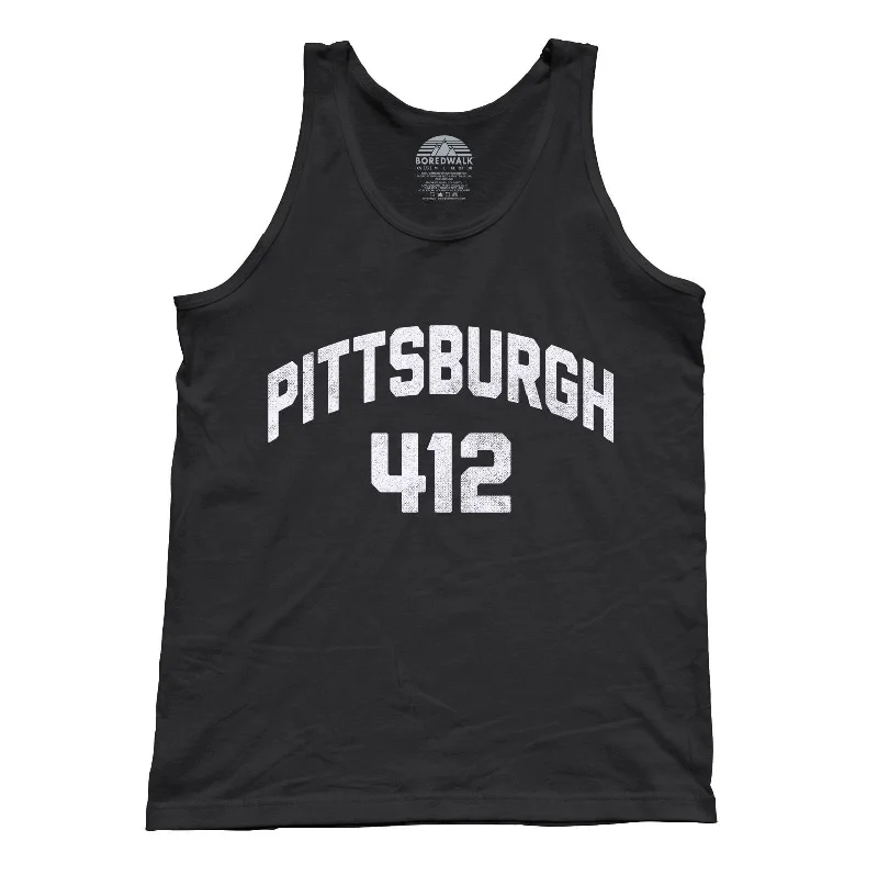 Unisex Pittsburgh 412 Area Code Tank Top summer tank top