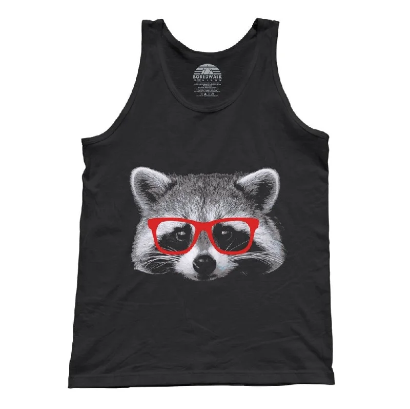 Unisex Raccoon With Glasses Tank Top lavender tank top